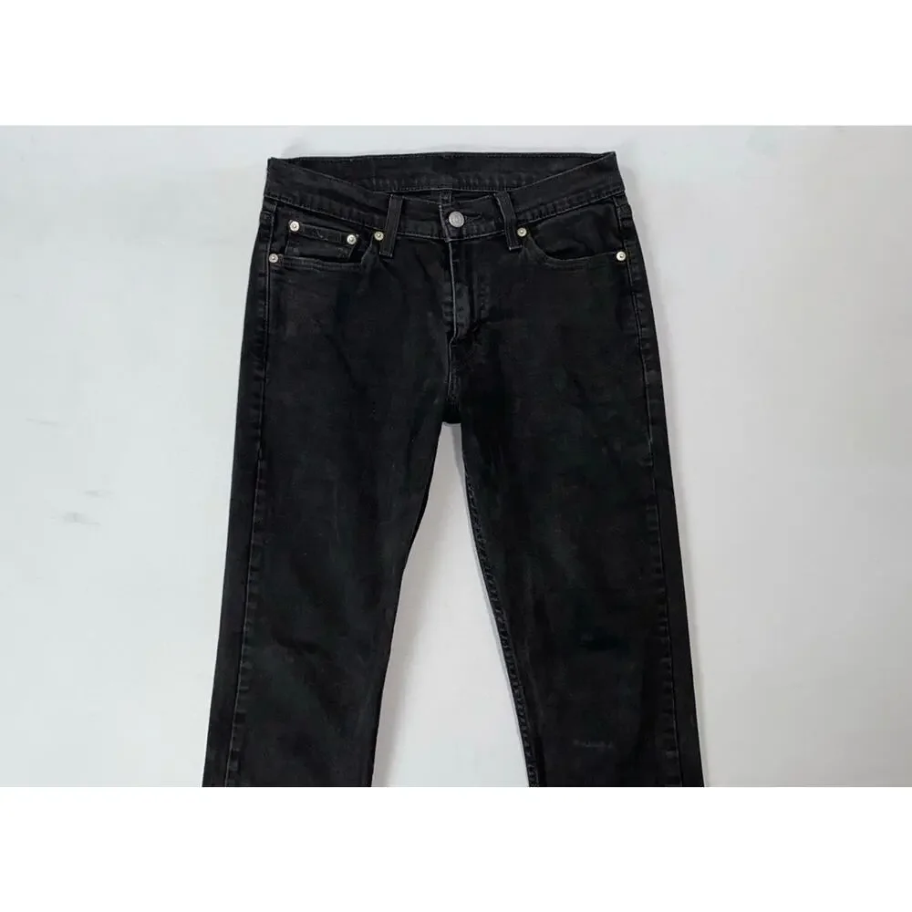 Levi's 511 Slim Taper 5-Pocket Stretch Denim Jeans. Washed Black, Men's 30X29.